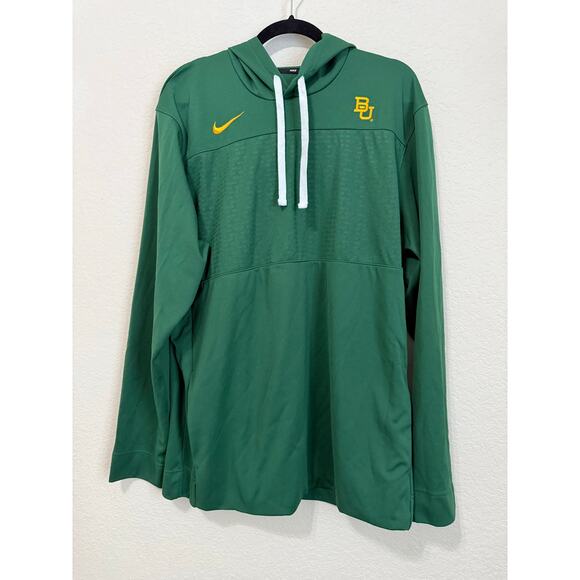 Nike Baylor University Hoodie Men’s XL Green Long Sleeve Pullover Dri-FI - Picture 1 of 4